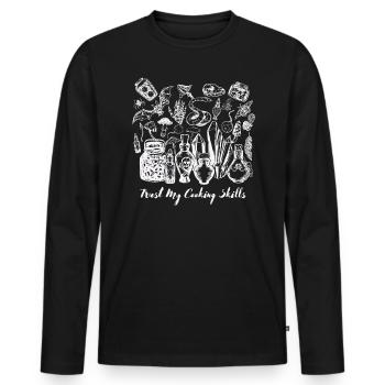 Shirt funny for Hobby Cooking magic witchy tshirt - Men's Premium Organic Long Sleeve Shirt - black - Front - Nico (187cm)