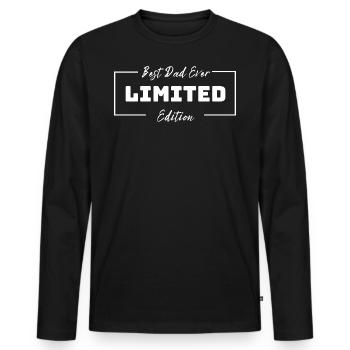 Le meilleur papa de tous les temps. Papa. Fête des pères. Édition limitée. - T-shirt manches longues Premium bio Homme - noir - Devant - Nico (187cm)