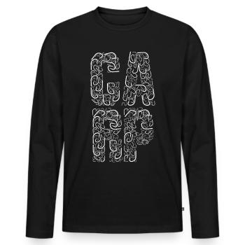 Karpfen Carp Haken Hook Karpfenangeln Geschenk - Männer Premium Bio Langarmshirt - Schwarz - Vorne - Nico (187cm)