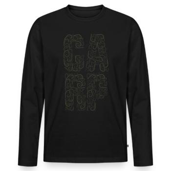 Karpfen Carp Haken Hook Karpfenangeln Oliv - Männer Premium Bio Langarmshirt - Schwarz - Vorne - Nico (187cm)