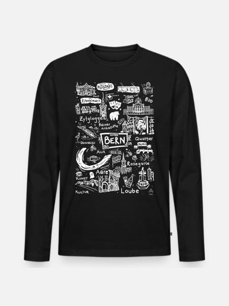 Encounter Bern - Men's Premium Organic Long Sleeve Shirt - black