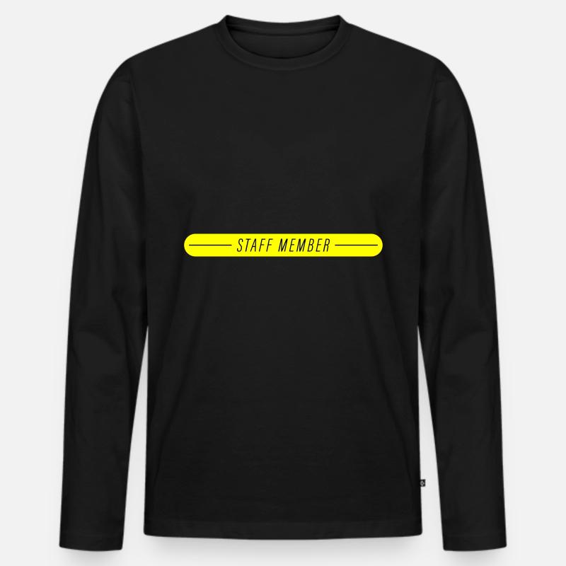 Staff Member - Männer Premium Bio Langarmshirt - Schwarz