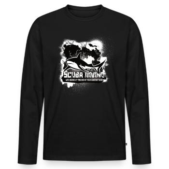 Plongée sous-marine Shark Reef Fin de la zone de confort - T-shirt manches longues Premium bio Homme - noir - Devant - Nico (187cm)