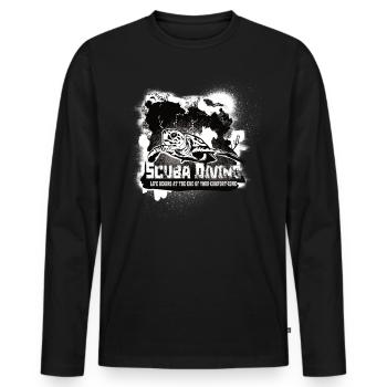 Plongée sous-marine Turtle Reef Fin de la zone de confort - T-shirt manches longues Premium bio Homme - noir - Devant - Nico (187cm)