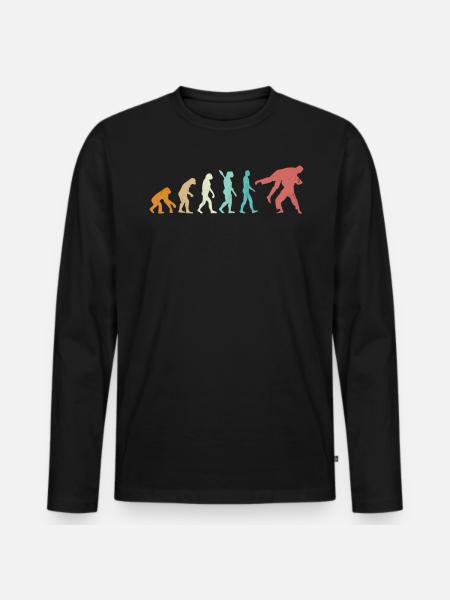 Evolution Jiu Jitsu Martial Arts - Men's Premium Organic Long Sleeve Shirt - black