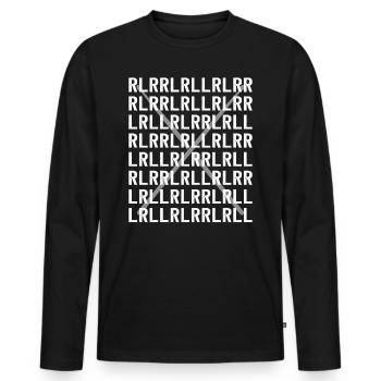 Paradiddle Variations Marching Drummer Drum Stuff - T-shirt manches longues Premium bio Homme - noir - Devant - Nico (187cm)