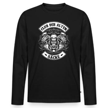 Club der alten Säcke 60 Jahre Geburtstag Herren - Männer Premium Bio Langarmshirt - Schwarz - Vorne - Nico (187cm)