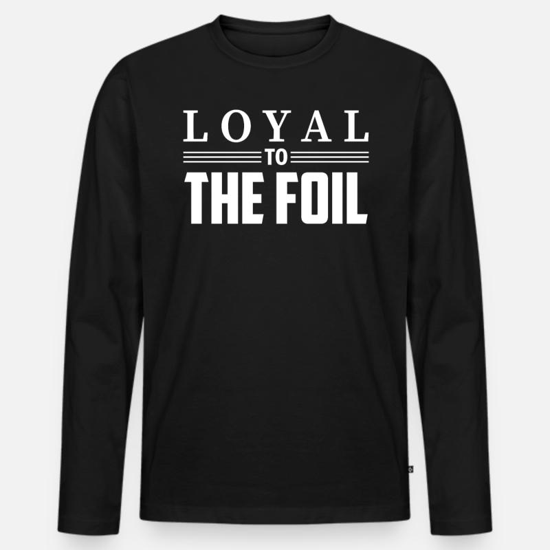 Loyal to the Hydrofoil - Wingfoil - Männer Premium Bio Langarmshirt - Schwarz
