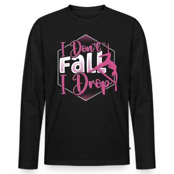 Aerial Silks Design for an aerial acrobat - Men's Premium Organic Long Sleeve Shirt - black - Front - Nico (187cm)