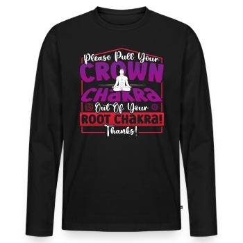 Reiki Practitioner Design for an Energy Healer - Men's Premium Organic Long Sleeve Shirt - black - Front - Nico (187cm)