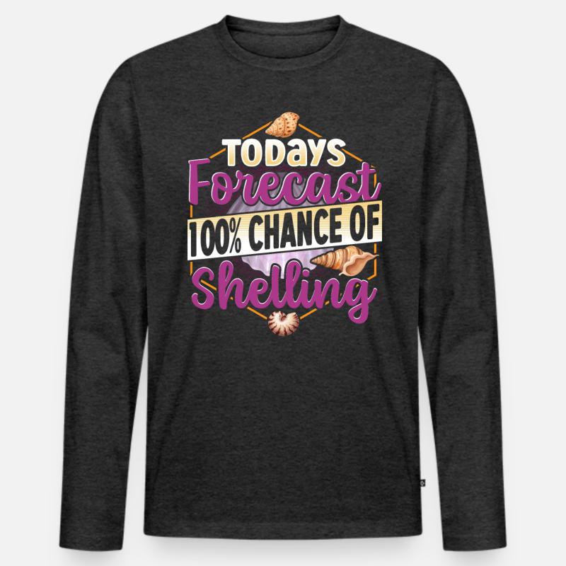 Seashell Collecting Design for an Shell Hunter Men's Premium Organic Long Sleeve Shirt