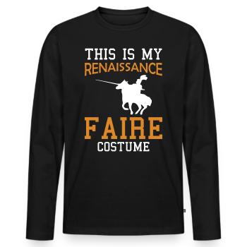 Ren Fair Saying Slogan This Is My Renaissance Fair - Men's Premium Organic Long Sleeve Shirt - black - Front - Nico (187cm)