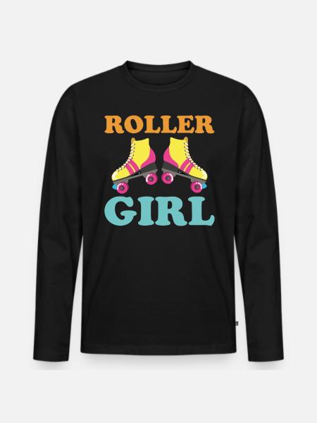 Roller Skating - Roller Girl - Men's Premium Organic Long Sleeve Shirt - black