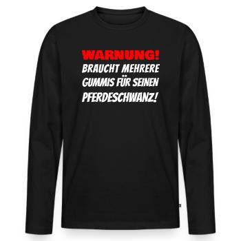 Lustiger Spruch Mallorca Urlaub Party Feiern - Männer Premium Bio Langarmshirt - Schwarz - Vorne - Nico (187cm)