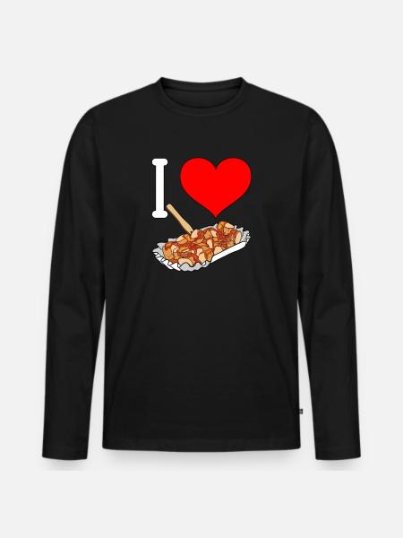 Currywurst Curry Wurst Bratwurst Berliner Ruhrpott - Männer Premium Bio Langarmshirt - Schwarz