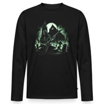 Black Metal Music - Men's Premium Organic Long Sleeve Shirt - black - Front - Nico (187cm)