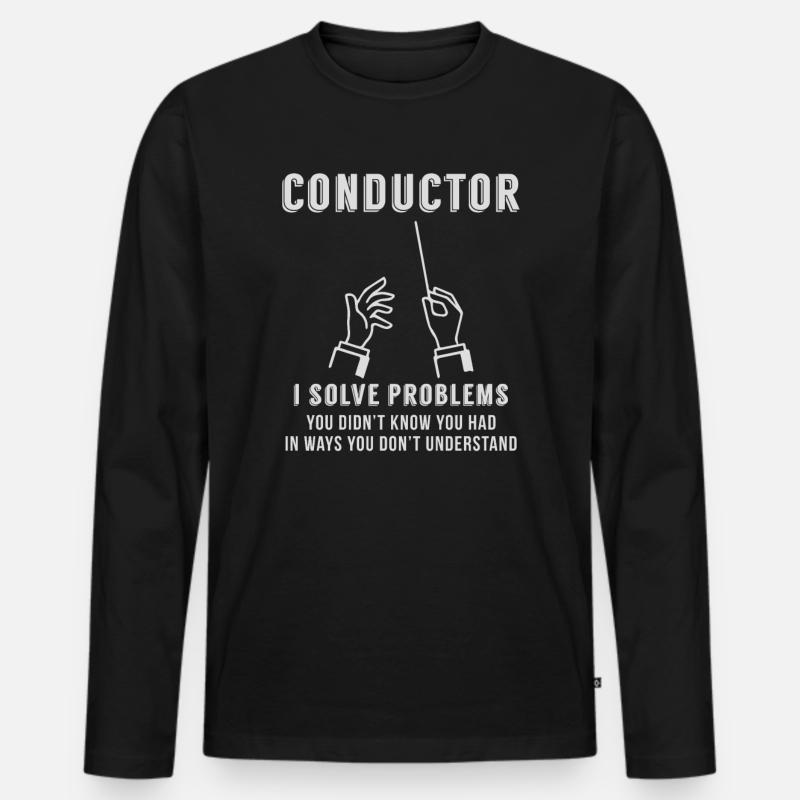 Dirigent Künstler Geschenk - Männer Premium Bio Langarmshirt - Schwarz