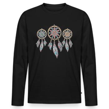 Dream catcher - Men's Premium Organic Long Sleeve Shirt - black - Front - Nico (187cm)