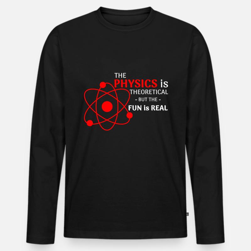 Physik Spaß - Männer Premium Bio Langarmshirt - Schwarz