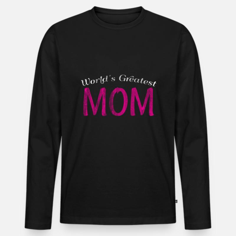 Mutter - Männer Premium Bio Langarmshirt - Schwarz