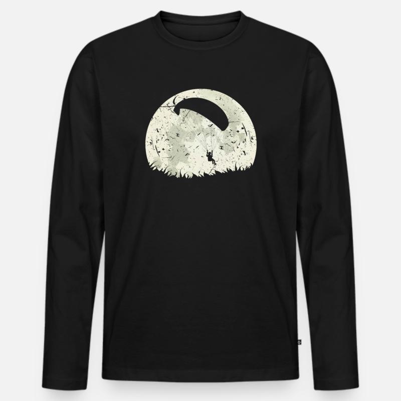 Paragliding - Männer Premium Bio Langarmshirt - Schwarz