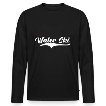 Water-skiing - Men's Premium Organic Long Sleeve Shirt - black - Front - Nico (187cm)