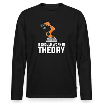 Computer Scientist Science - Men's Premium Organic Long Sleeve Shirt - black - Front - Nico (187cm)