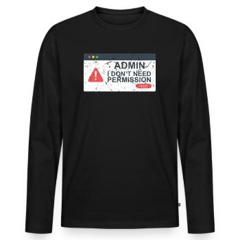 Computer Scientist Computer - Men's Premium Organic Long Sleeve Shirt - black - Front - Nico (187cm)