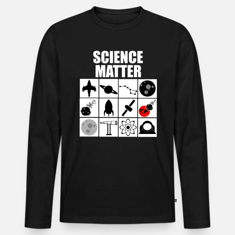 Wissenschaft Technologie - Männer Premium Bio Langarmshirt - Schwarz