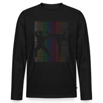 Karate Fitness - Männer Premium Bio Langarmshirt - Schwarz - Vorne - Nico (187cm)