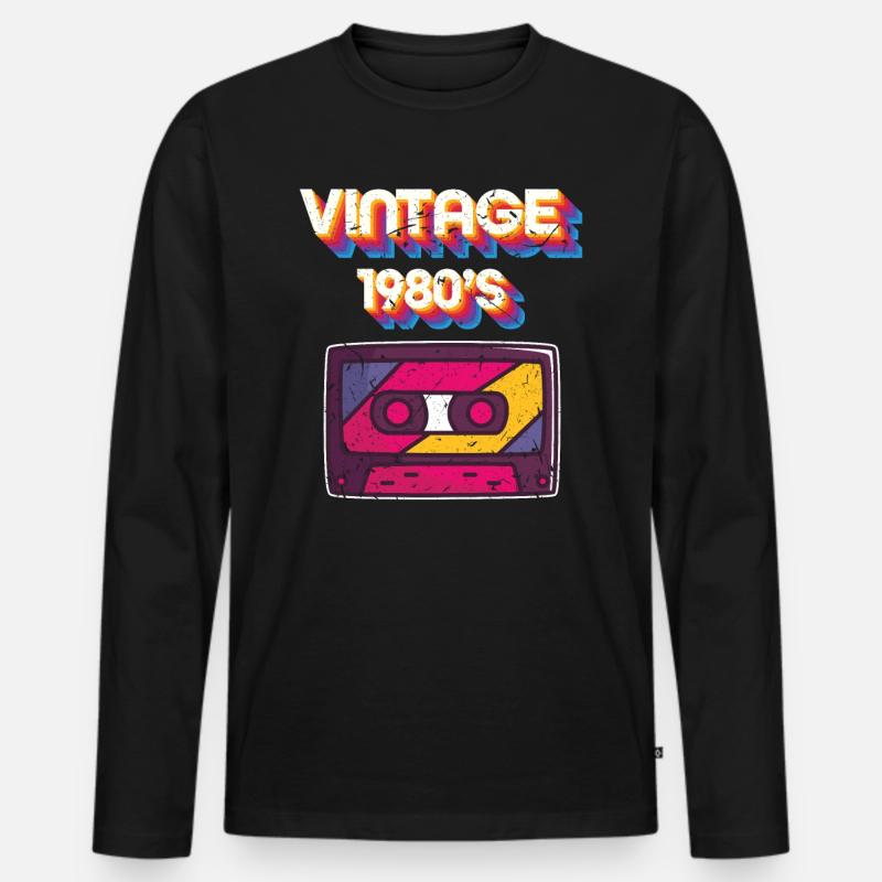 Musik - Männer Premium Bio Langarmshirt - Schwarz