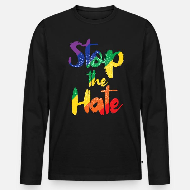 LGBT - Männer Premium Bio Langarmshirt - Schwarz