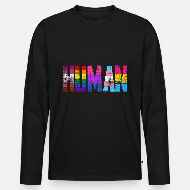 LGBT - Männer Premium Bio Langarmshirt - Schwarz