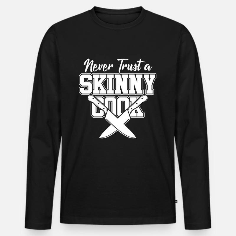 Koch - Männer Premium Bio Langarmshirt - Schwarz