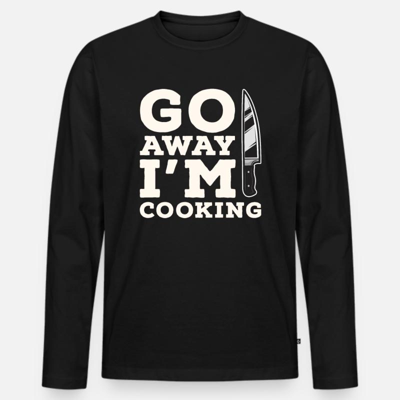 Kochen Koch - Männer Premium Bio Langarmshirt - Schwarz