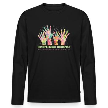occupational Therapy - Men's Premium Organic Long Sleeve Shirt - black - Front - Nico (187cm)