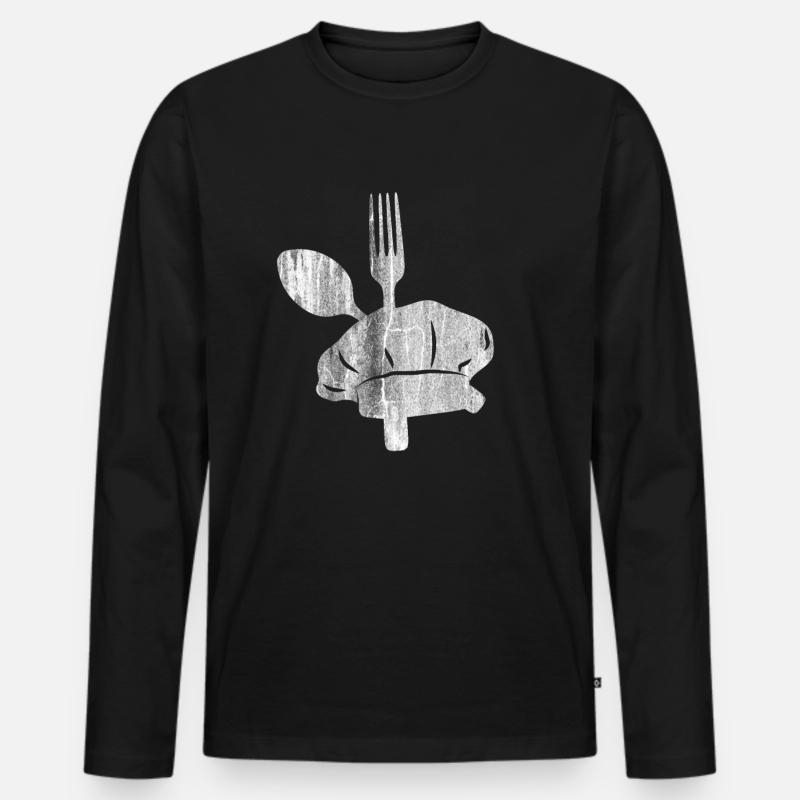Kochen Kochmütze - Männer Premium Bio Langarmshirt - Schwarz