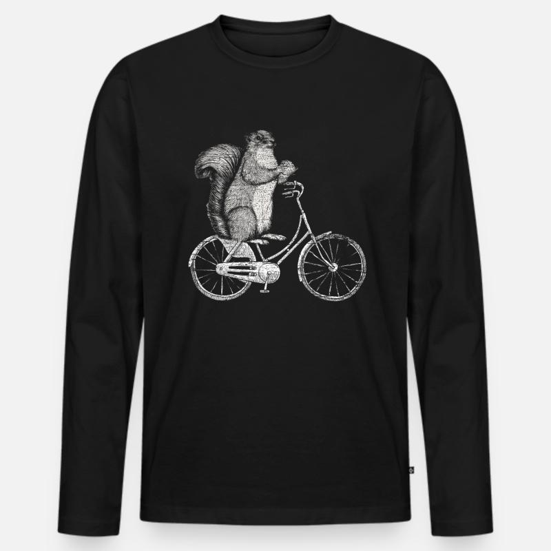 Eichhörnchen - Männer Premium Bio Langarmshirt - Schwarz
