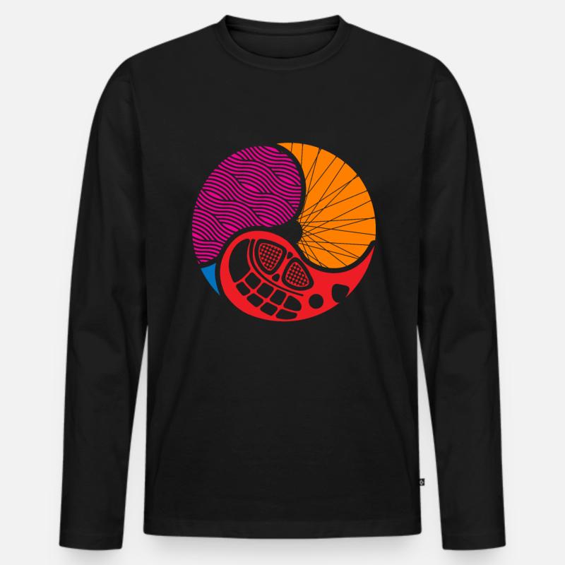Triathlon - Männer Premium Bio Langarmshirt - Schwarz