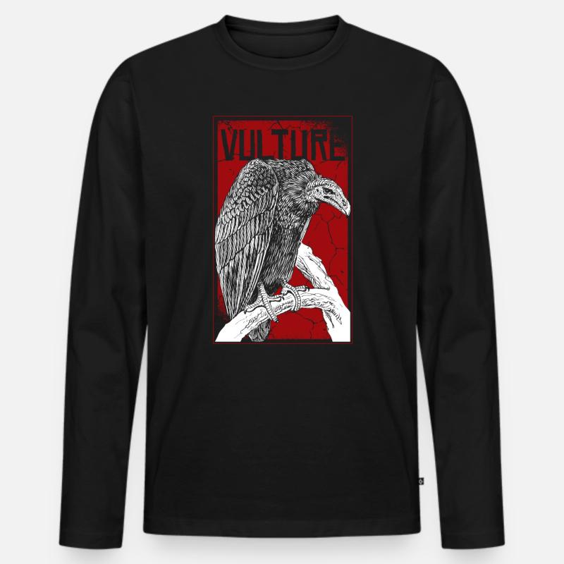 Geier Tod - Männer Premium Bio Langarmshirt - Schwarz