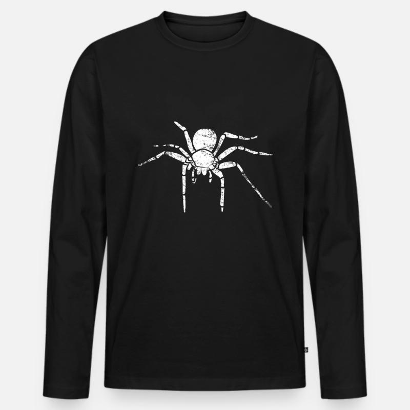 Spinne - Männer Premium Bio Langarmshirt - Schwarz
