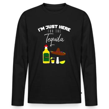 Tequila Getränk - Männer Premium Bio Langarmshirt - Schwarz - Vorne - Nico (187cm)
