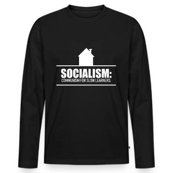 Communism socialist - Men's Premium Organic Long Sleeve Shirt - black - Front - Nico (187cm)