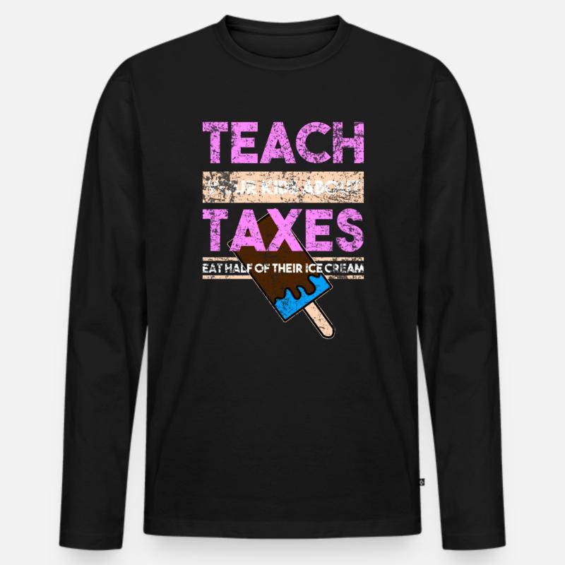 Kapitalismus Kinder - Männer Premium Bio Langarmshirt - Schwarz