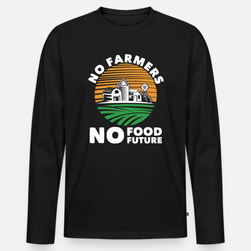 Bauer Essen Zukunft - Männer Premium Bio Langarmshirt - Schwarz