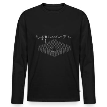 Physik Formel - Männer Premium Bio Langarmshirt - Schwarz - Vorne - Nico (187cm)