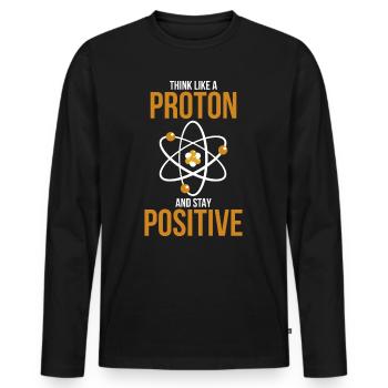 Chemistry setting - Men's Premium Organic Long Sleeve Shirt - black - Front - Nico (187cm)