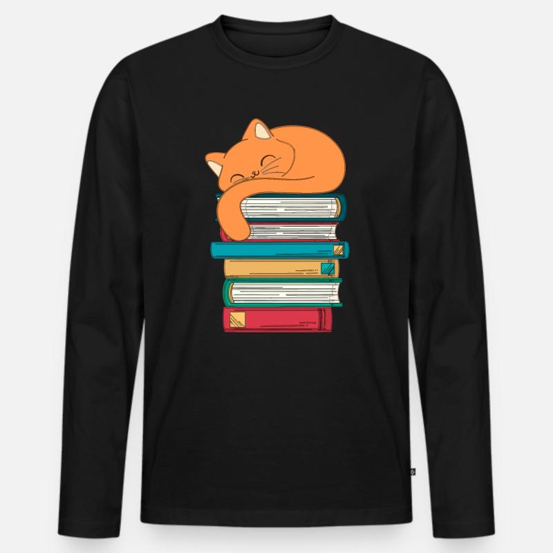 Buch Mieze - Männer Premium Bio Langarmshirt - Schwarz