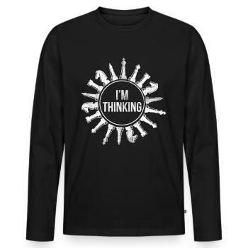 Chess game strategy - Men's Premium Organic Long Sleeve Shirt - black - Front - Nico (187cm)