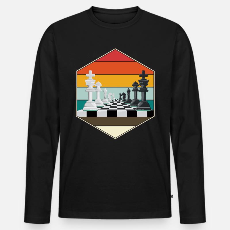 Schachmatt - Männer Premium Bio Langarmshirt - Schwarz
